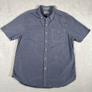 Tommy Bahama Jeans Shirt Men Size M Short Sleeve Single Pocket Cotton Blend EUC